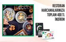 TEB Bireysel Banka Kartları ile Restoran Harcamalarınıza Toplam 400 TL İndirim!